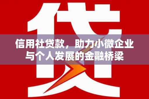 湖里信用社贷款，助力小微企业与个人发展的金融桥梁