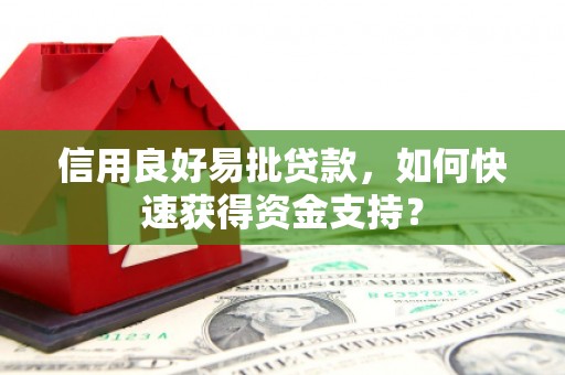 湖里信用良好易批贷款，如何快速获得资金支持？