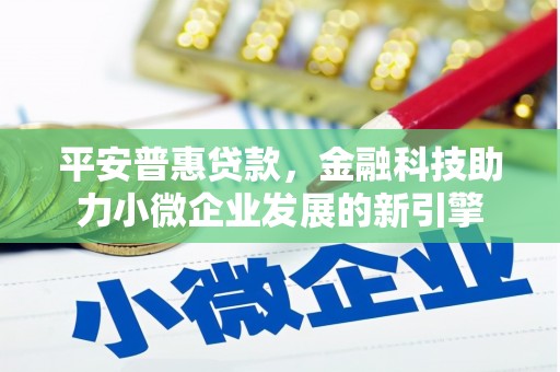 湖里平安普惠贷款，金融科技助力小微企业发展的新引擎