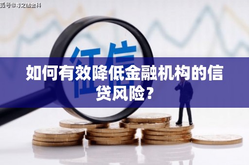 湖里如何有效降低金融机构的信贷风险？