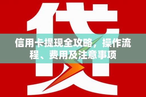 湖里信用卡提现全攻略，操作流程、费用及注意事项