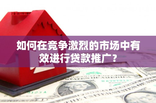 湖里如何在竞争激烈的市场中有效进行贷款推广？