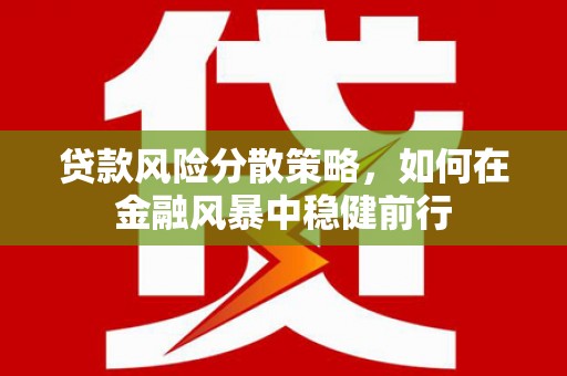 湖里贷款风险分散策略，如何在金融风暴中稳健前行