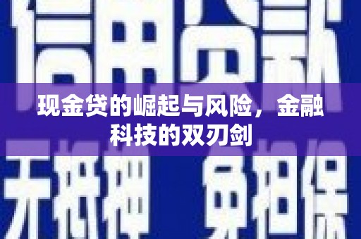 湖里现金贷的崛起与风险，金融科技的双刃剑