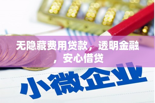 湖里无隐藏费用贷款，透明金融，安心借贷