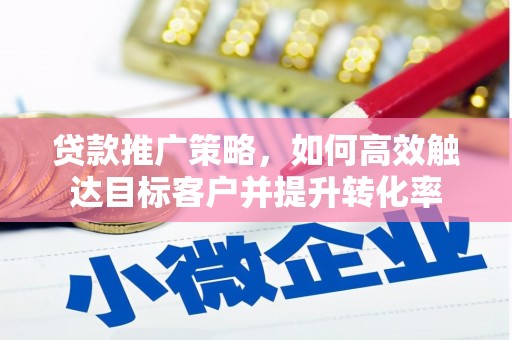 湖里贷款推广策略，如何高效触达目标客户并提升转化率