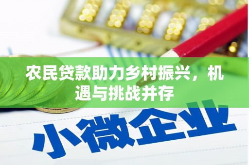 湖里农民贷款助力乡村振兴，机遇与挑战并存