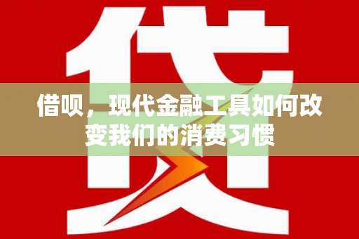 湖里借呗，现代金融工具如何改变我们的消费习惯