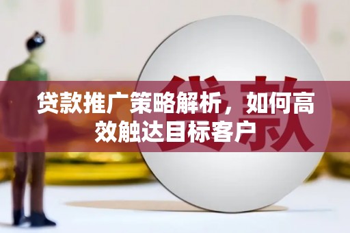 湖里贷款推广策略解析，如何高效触达目标客户