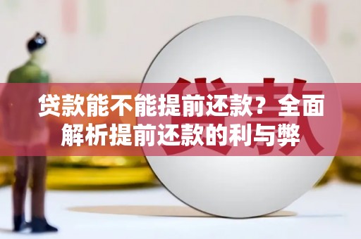 湖里贷款能不能提前还款？全面解析提前还款的利与弊