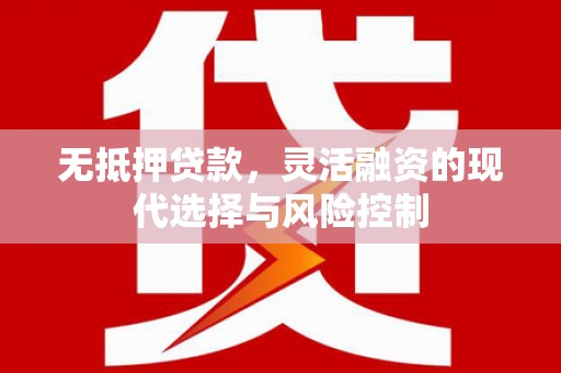 湖里无抵押贷款，灵活融资的现代选择与风险控制