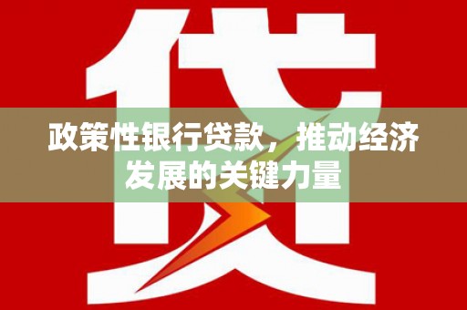 湖里政策性银行贷款，推动经济发展的关键力量