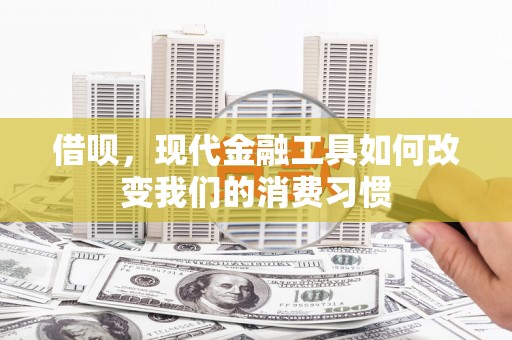 湖里借呗，现代金融工具如何改变我们的消费习惯
