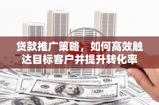 湖里贷款推广策略，如何高效触达目标客户并提升转化率