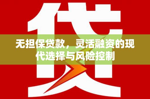 湖里无担保贷款，灵活融资的现代选择与风险控制