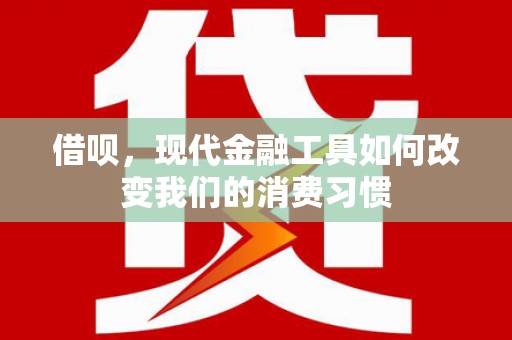 湖里借呗，现代金融工具如何改变我们的消费习惯