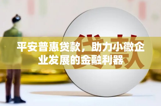 湖里平安普惠贷款，助力小微企业发展的金融利器